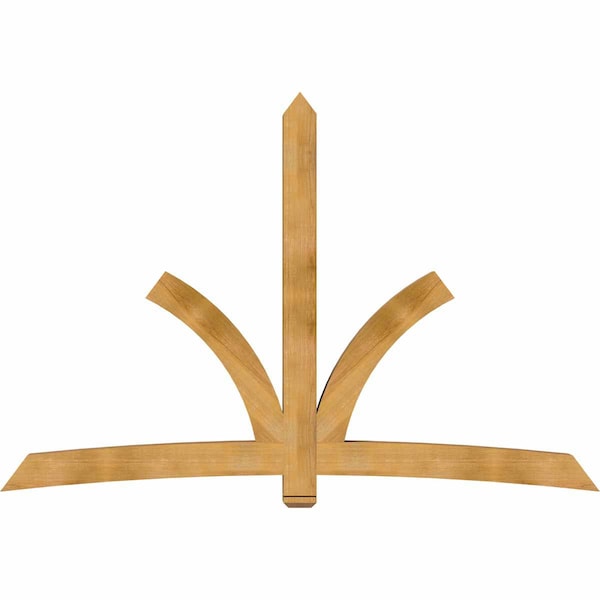 Ekena Millwork Davenport Rough Sawn Timber Gable Bracket, Western Red Cedar, 108"W x 72"H x 6"D x 6"F, 16/12 Pitch GBW108X72X0606DAV00RWR - main